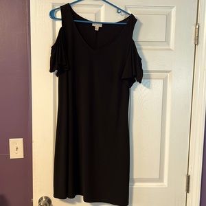 Black dress with shoulder cut outs